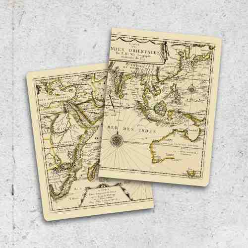 Old East Indies Thin Book Carte Des Indes Orientales - Year 1665