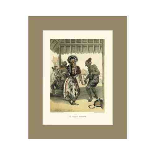 Lumiarte Topeng Dancers on Java - 1873 Cardboard Frame
