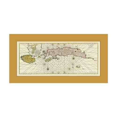 Old East Indies Islands of the Maluku Archipelago - Year 1724 Cardboard Frame
