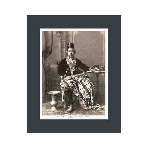 Old East Indies Crown Prince of Yogyakarta Cardboard Frame