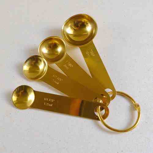 Harriet and Co Gold Measuring Spoons New Set of 4