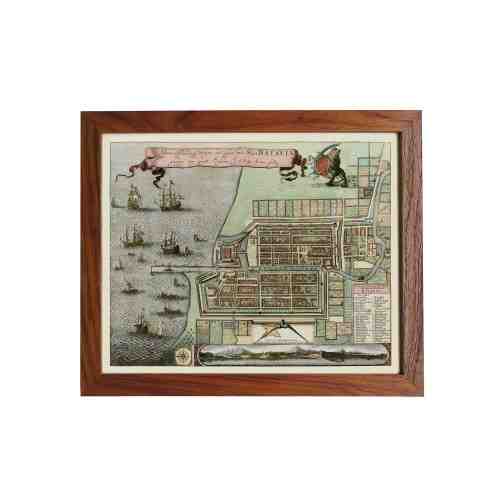 Old East Indies Frame Batavia City Plan - Year 1681