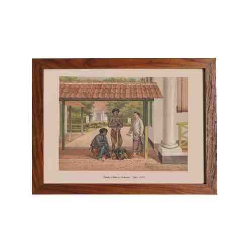 Lumikasa Art Frame Chicken Seller In Indonesia - Year 1883