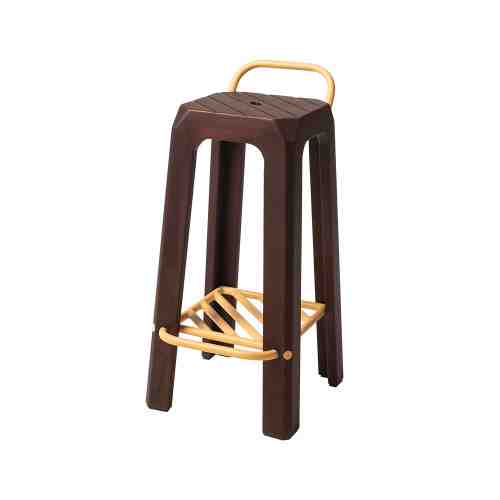 Every Collection BA Counter Stool with Iron in Walnut Matte