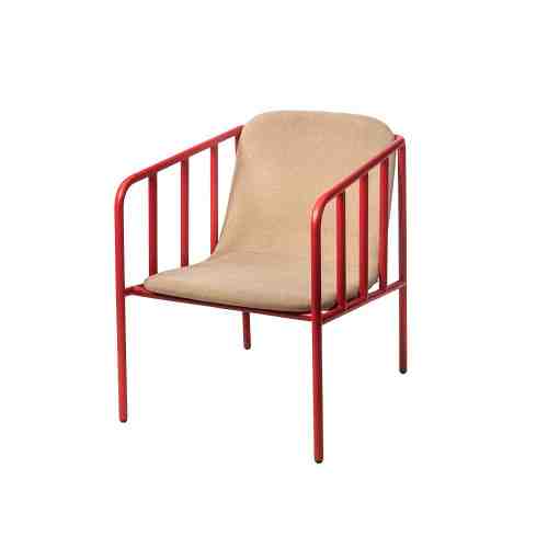 Every Collection SELAA Lounge Chair Upholstered in Ruby Red - Jasmine
