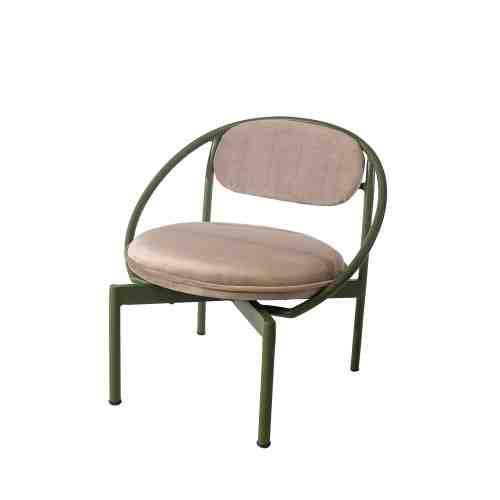 Every Collection LEHA Lounge Chair Upholstered in Moss Green - Velvet Safari