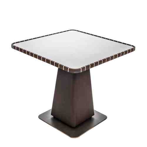 Every Collection WINNOW Bistro Rattan Side Table Red Walnut - Square