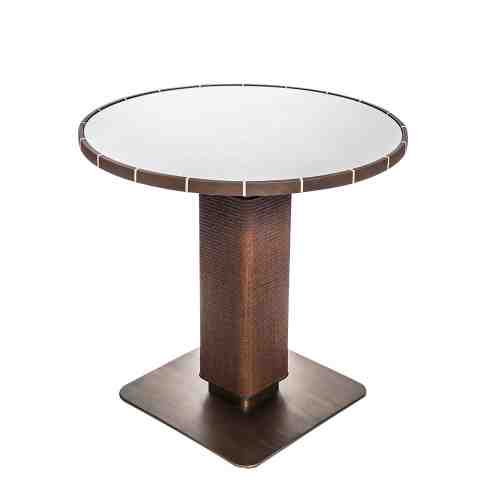 Every Collection WINNOW Side Table Red Walnut - Round