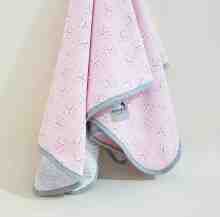 BABY AND TODDLER BLANKET_B2064_FACE CAT DSR PINK