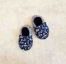 BABY SHOES_A1257_BUNGA PINK KUNING DSR NAVY_(3-6)