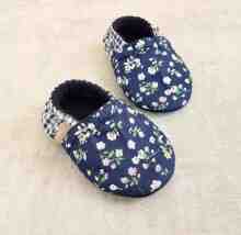 BABY SHOES_A1257_BUNGA PINK KUNING DSR NAVY_(6-9)