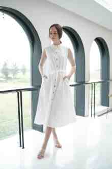 DEFECT30% - AMELIE MIDI DRESS IN OFFWHITE