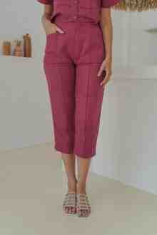 PROMESSE PANTS IN ROSY HIBISCUS