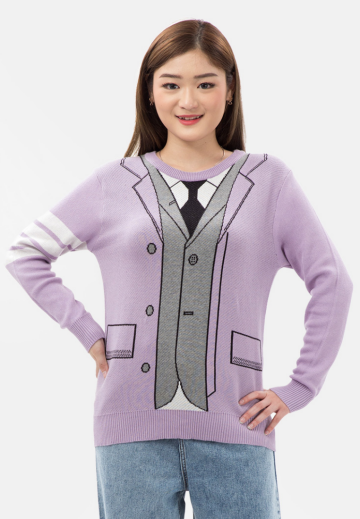 Fake Vest Sweater in Lilac image