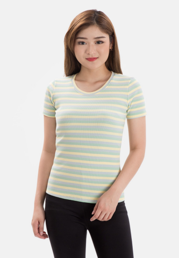 Colourfull Stripe Blouse in Yellow image