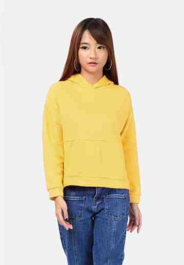 Pocket with Hoody Sweater in Yellow image