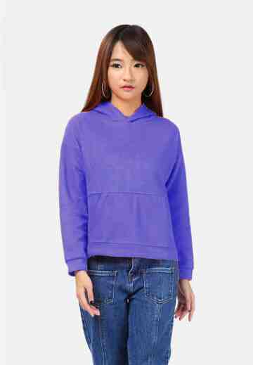 Pocket with Hoody Sweater in Purple image
