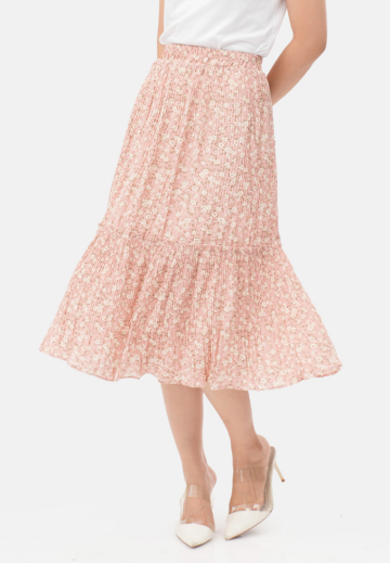 Flo Midi Skirt in Pink image