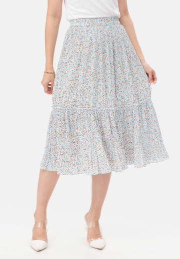 Flo Midi Skirt in Light Blue image