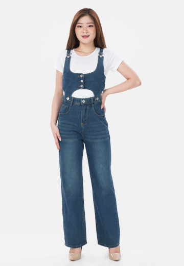 Set Strap Top with Straight Jeans image