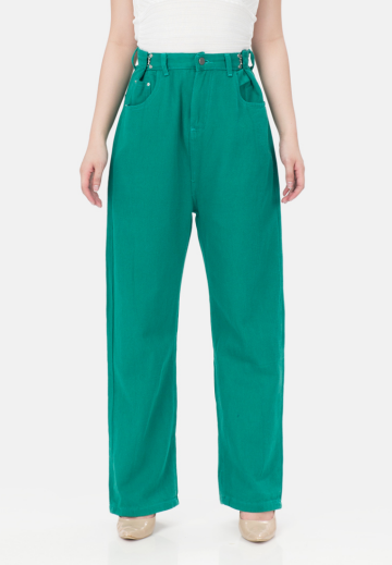 Hook Straight Jeans in Green image