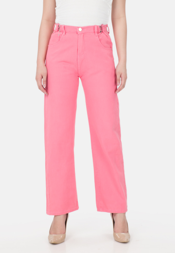 Hook Straight Jeans in Pink image