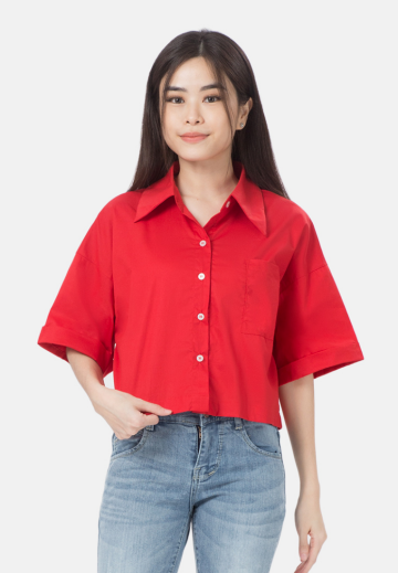 Dara Short Sleeve Shirt in Red image
