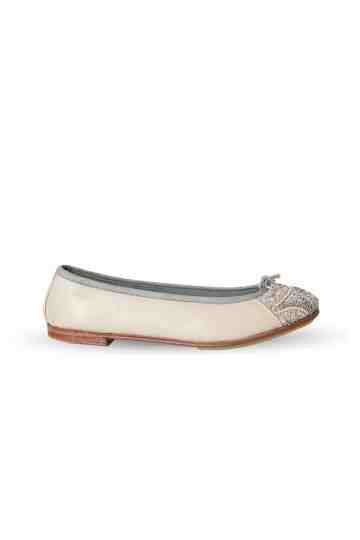 Bizi Ballet Leather And Embroidery Flat