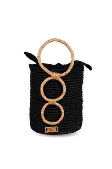 "Olympoa" Crochet Bucket Bag With Round Top Handle
