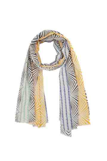 Multicolor Scarf With Symmetrical Pattern