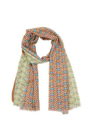 Multicolor Scarf With Diamond Pattern