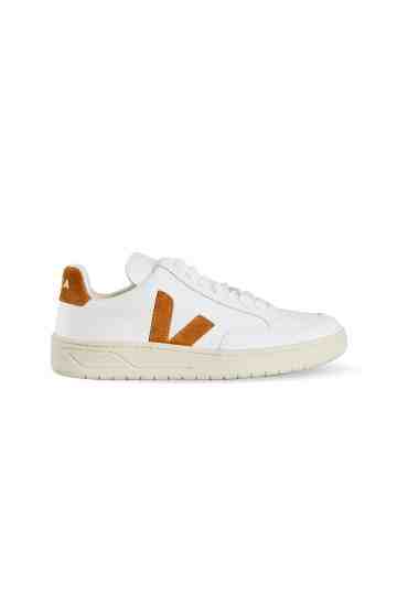 V 12 White Camel Leather Sneakers