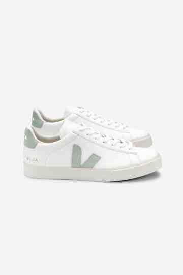 Campo White Matcha Chromefree Leather Sneakers