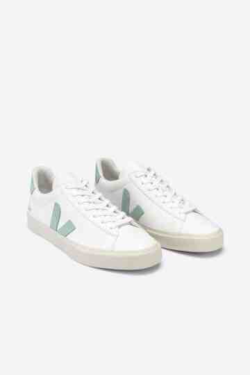 Campo White Matcha Chromefree Leather Sneakers