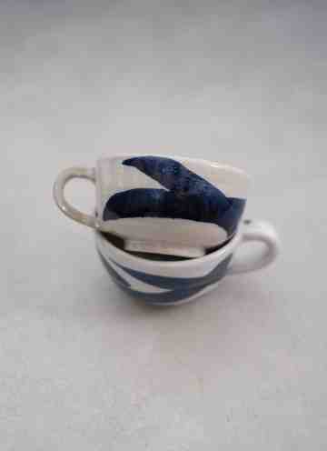 Blue Brushed Mug