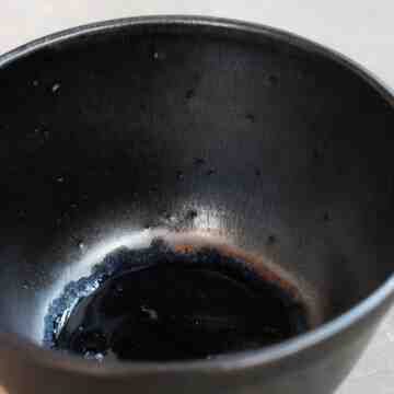 black chawan bowl