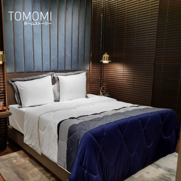 TOMOMI - BED SHEET SET/ SPREI SET NIPPON CT SATEEN NARITA BLUE DOUBLE