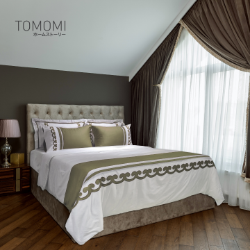 TOMOMI - BED SHEET SET/ SPREI SET NIPPON CT EMBRO KIREINA LIME GREEN