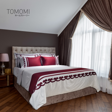 TOMOMI - BED SHEET SET/ SPREI SET NIPPON CT EMBRO KIREINA RED RUBY