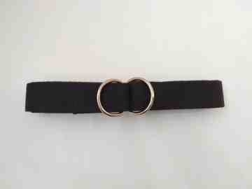 Metal Strap Belt Black