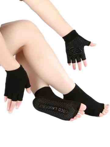Yoga Socks Half Black