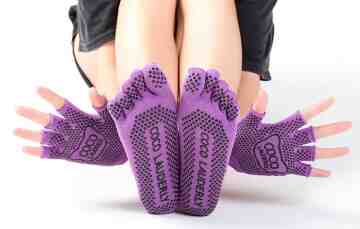 Yoga Socks Full Purple
